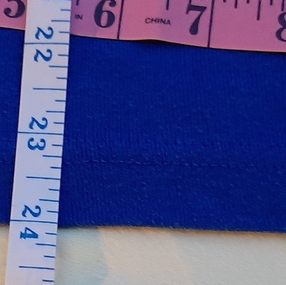 Fiorlini International Brand,, Womens Top w/ Square Neck, Royal Blue. Size 22 - Picture 3 of 4